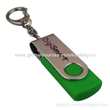 Custom Twist Style USB flash Drive, Devices Inter-operate with USB2.0 Platforms